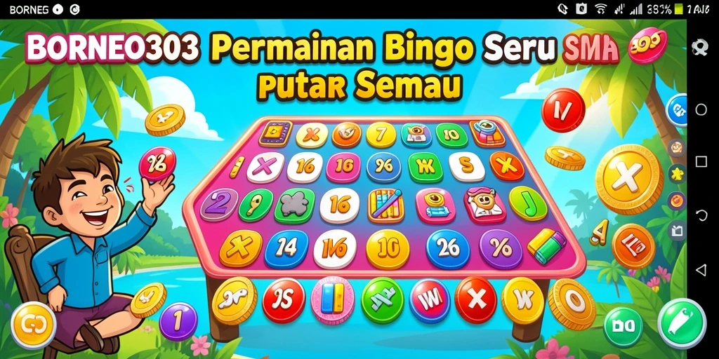 Tampilan menarik dari gameplay BORNEO303 dalam permainan Bingo.