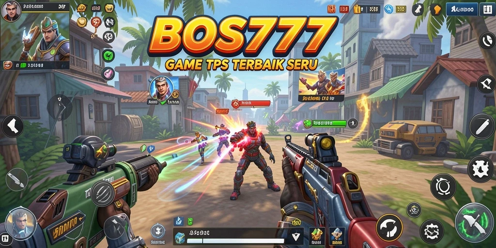 Tampilan gameplay seru dalam aksi pertempuran TPS.