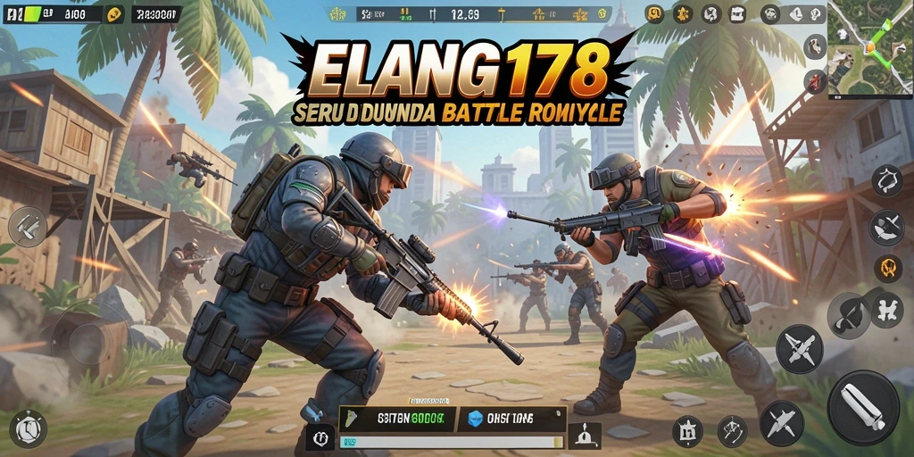 Gameplay intens dengan aksi pertempuran di ELANG178.