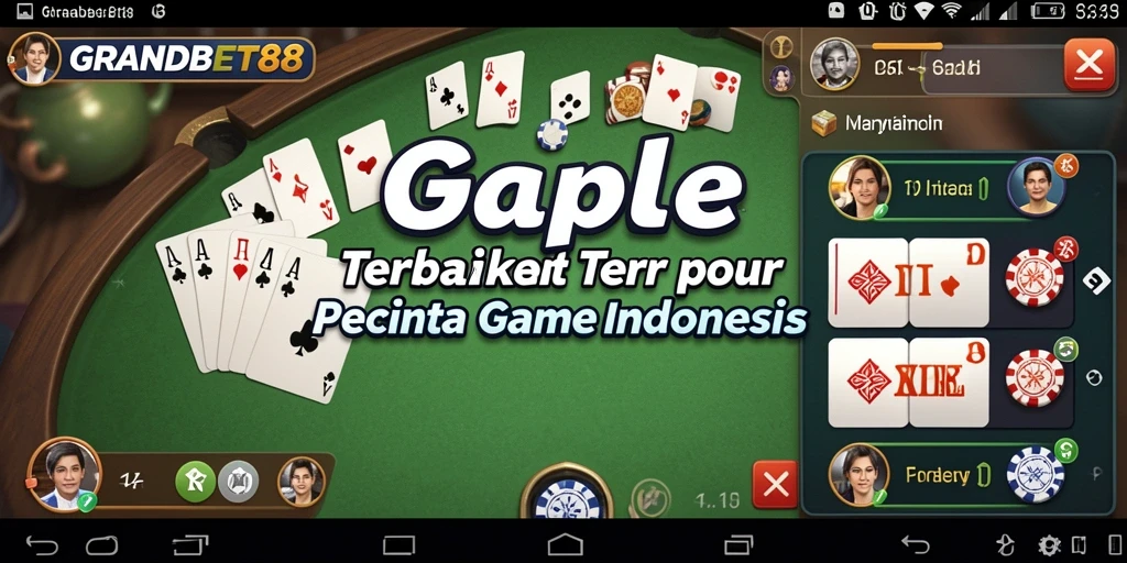 Screenshot gameplay <strong>GRANDBET88</strong> menunjukkan serunya permainan Gaple.