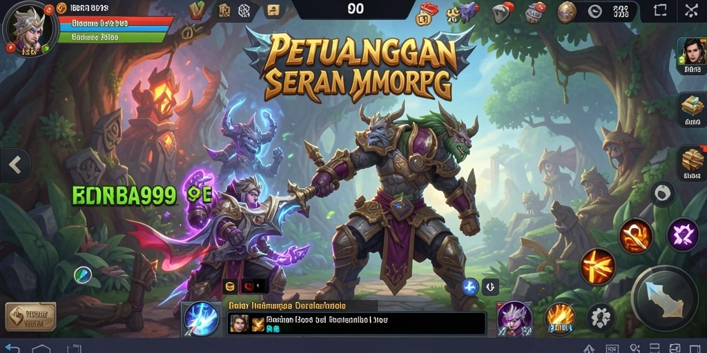 Tampilan gameplay <strong>IBET899</strong> yang epik di dunia MMORPG.