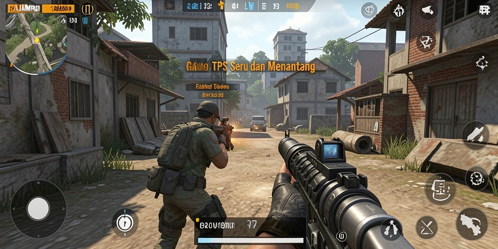 Tangkapan layar gameplay RAJAMPO yang intens dan seru.