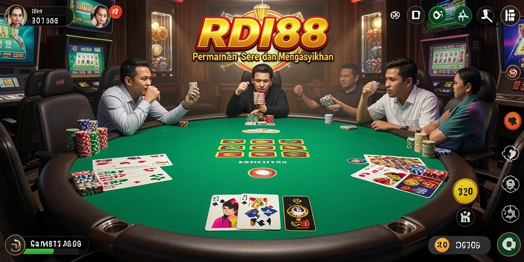 Tampilan gameplay RDI88 yang seru dan menarik dalam dunia poker.