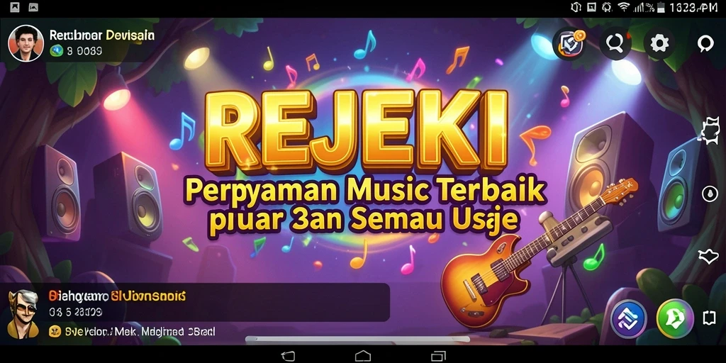 Screenshot utama REJEKI menampilkan gameplay seru dengan musik interaktif.