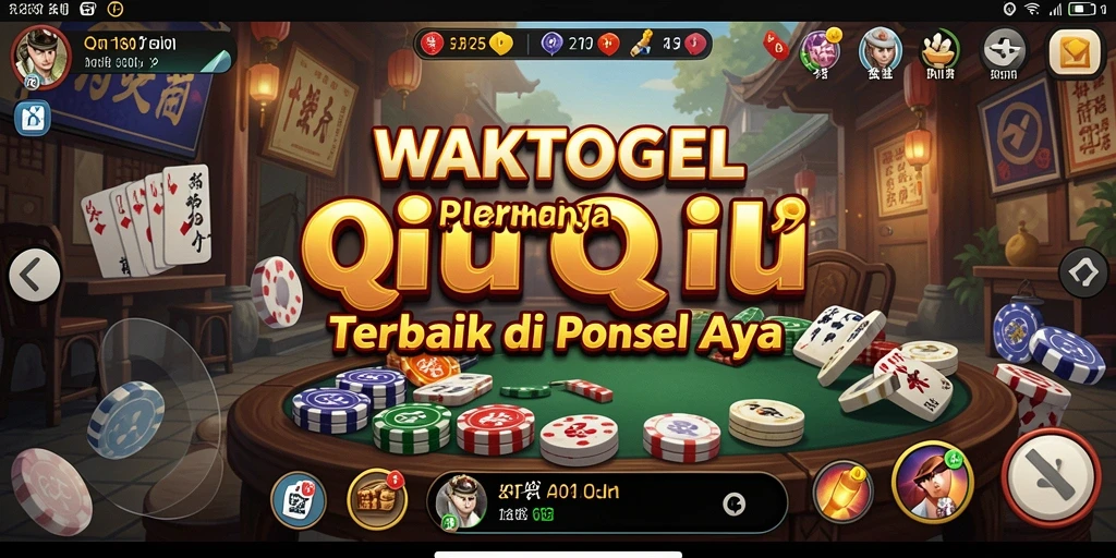 Tampilan gameplay seru dari WAKTOGEL dengan kartu QiuQiu.