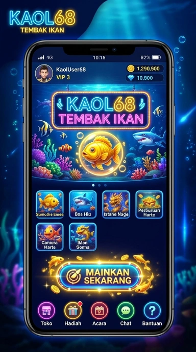 Tampilan antarmuka kaol68 yang menarik dan mudah digunakan.